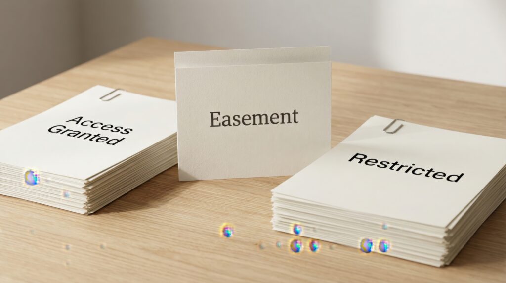 The Three Most Dangerous Words in Land Development: 'Utilities Are Available' legal easement document on a desk